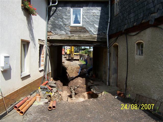 Gemeinde Kospoda, Ortsentwässerung