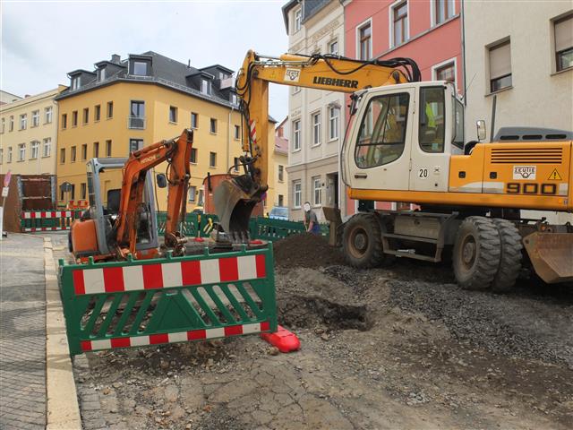 Stadt Gera, Turmstraße, Erneuerung Ab- und Trinkwasserleitungen