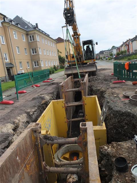 Stadt Gera, Rathenaustraße, Verlegung Mischwasserkanal