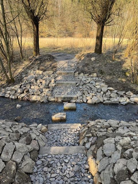 Talsperre Krebsbach, Rückbau Fußgängerbrücke